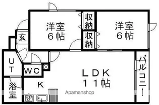 サウスヴィラA棟【207号室】の間取り