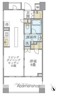 アパートメンツ三田【13階】の間取り