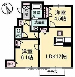 シャーメゾン春日【1階】の間取り
