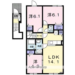 EXCEL 苫小牧(エクセル)【2階】の間取り