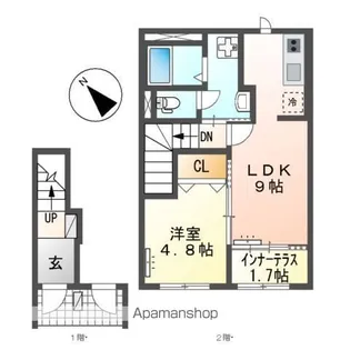 アムール香椎駅前II【2階】の間取り