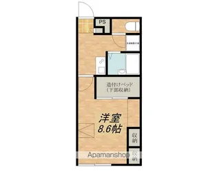 レオパレスコンフォード ツバキ【208号室】の間取り