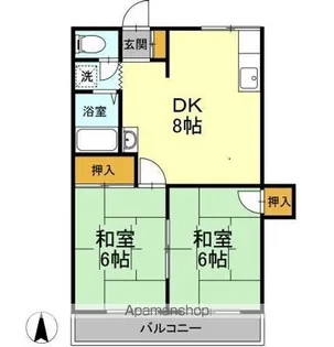サンコーポ富士【2階】の間取り