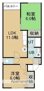 グリーンパレスⅡ(グリーンパレスツー)【101号室】の間取り