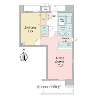 エルスタンザ仙台駅東【9階】の間取り
