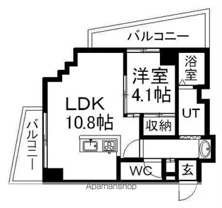 プレサント平和通Ⅱ【902号室】の間取り
