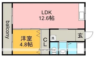 柏原農住団地K棟【2階】の間取り
