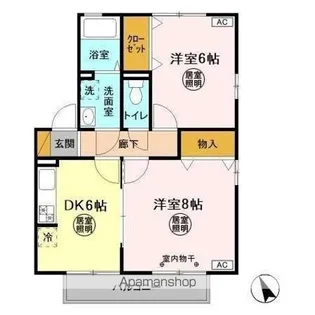 ラ・プランタンC・D C【2階】の間取り