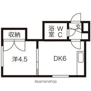 シャトレ麻生【303号室】の間取り