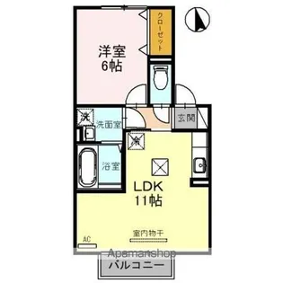 ブルーム【1階】の間取り