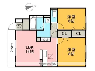 ルミエール藤【1階】の間取り