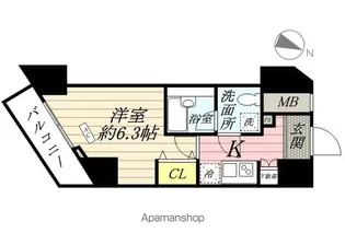 メインステージ文京小石川【201号室号室】の間取り