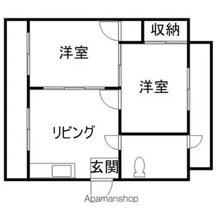 宮里 信喜 アパート【203号室】の間取り