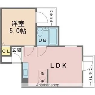 大阪府豊中市岡町北2丁目【マンション】の間取り