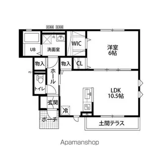 オーランジェE【1階】の間取り