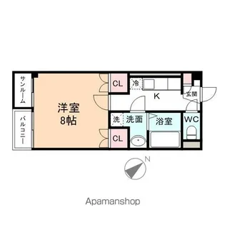 プリズムとなみ若草町【306号室】の間取り