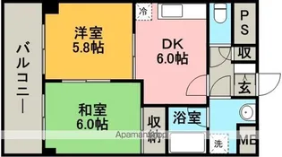 ウェルスグローリー姪浜【902号室】の間取り