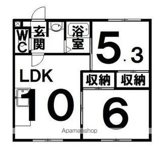 山和ハイツ【201号室】の間取り