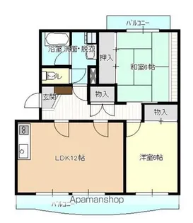 パレス和合【3階】の間取り