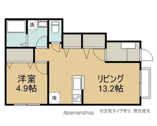 ハイムスクエア本宮弐番館【1階】の間取り