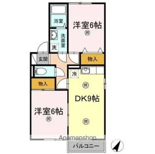 ハイムタケウチ D棟【1階】の間取り