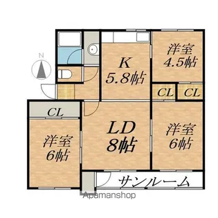 ドルフ⑧【1階】の間取り