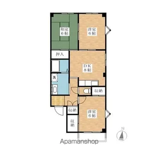 ベルトップⅢ【205号室】の間取り