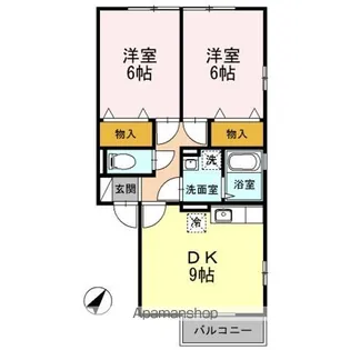 グリーンアヴェニュー A【2階】の間取り