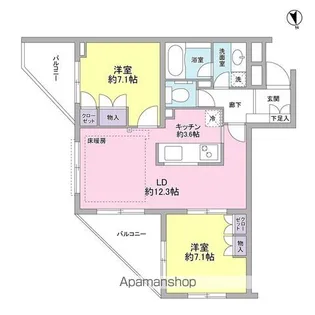 THECENTURYMIYAZAKIDAI【101号室】の間取り