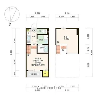 ハーモニーテラス和白ⅩⅣ【2階】の間取り