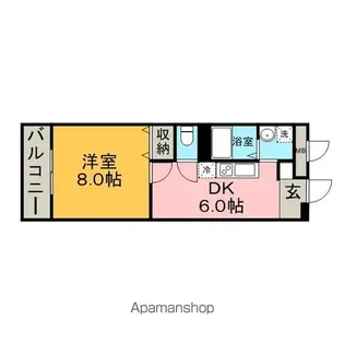 アンプルールべトン筑紫通り【4階】の間取り