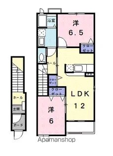 フラット・ハイム E【2階】の間取り