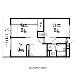 エトワール東仙台【104号室】の間取り