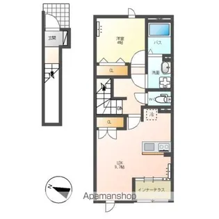 新潟市中央区鳥屋野アパート【203号室】の間取り