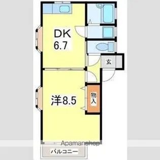 アヴィタシオン津志田A【1階】の間取り