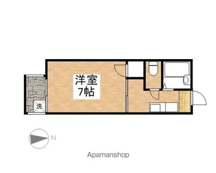 タウニィーかわきん【103号室】の間取り