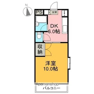 マンションCLOVER【2階】の間取り