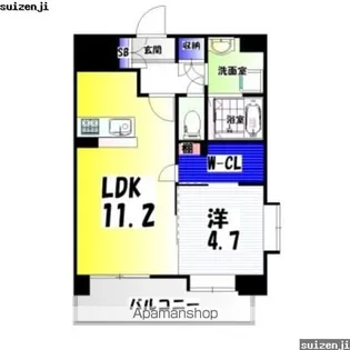 LIBTH千葉城【9階】の間取り