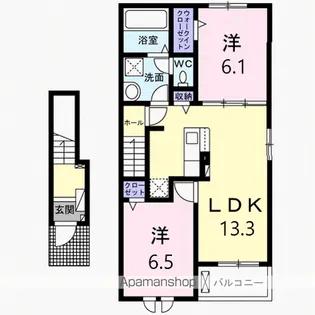 大阪府泉大津市西港町【アパート】の間取り