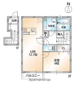 セリシール メゾン【2階】の間取り