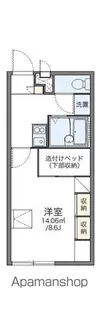 レオパレスすずらん【1階】の間取り