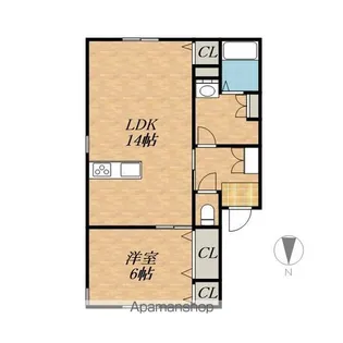 北海道広尾郡大樹町幸町【アパート】の間取り