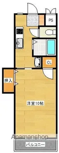 第8年見マンション【842号室】の間取り