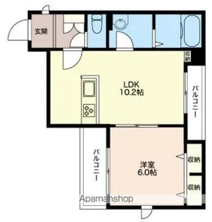 ヴィラデルソル高円寺北【303号室】の間取り