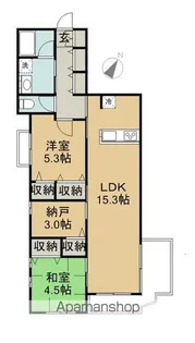 花水木の里C棟【406号室】の間取り