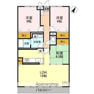 グランドヒルズ【2階】の間取り