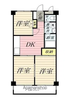 ハイツ堂山【3階】の間取り