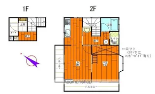 ハッピーコートA・B【B201号室】の間取り