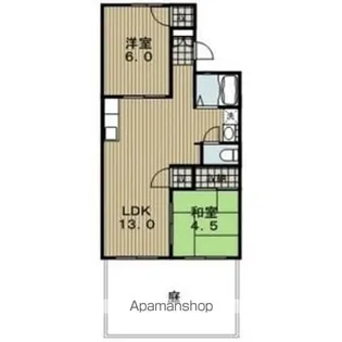 シャトル緑ヶ丘I【105号室】の間取り