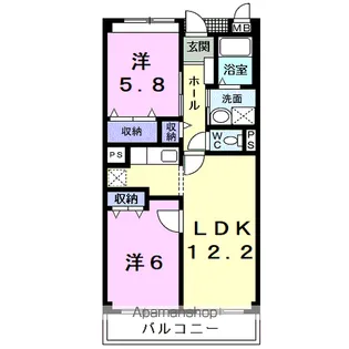 グランピア【2階】の間取り